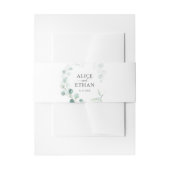 Rustieke Eucalyptus Script zomer Uitnodigingen Wikkel (Voorkant Voorbeeld)