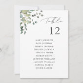 Rustieke Eucalyptus Tafelnummer Zitkaart (Voorkant)