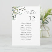 Rustieke Eucalyptus Tafelnummer Zitkaart (Staand voorkant)