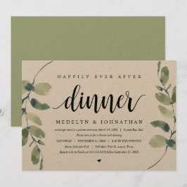 Rustieke Eucalyptus, Trouw Elopement Dinner Kaart