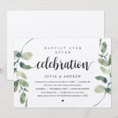 Rustieke Eucalyptus, Trouw Elopement Feest I Kaart (Voorkant / Achterkant)