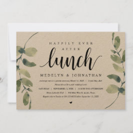 Rustieke Eucalyptus, Trouw Elopement Lunch Kaart