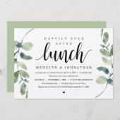 Rustieke Eucalyptus, Trouwlunch Uitnodiging (Voorkant / Achterkant)