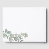 Rustieke Eucalyptus Waterverf Stoffig Blauw Bruilo Gastenboek (Achterkant)