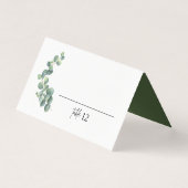 Rustieke Eucalyptus Wedding Gevouwen Plaats Kaart (Voorkant)