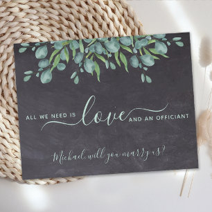 Rustieke Eucalyptus Wil Je Met Ons Trouwen Ambtena Kaart