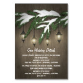 Rustieke Evergreen Lantern Trouwkamer Kaarten (Voorkant)