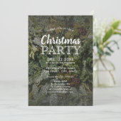 Rustieke Evergreen & Pine Branches Kerstfeest Kaart (Staand voorkant)