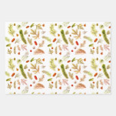 Rustieke Evergreen Pine Tree Waterverf Christmas Inpakpapier Vel (Voorkant 3)