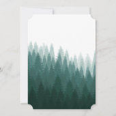 Rustieke Evergreen Pine Tree Wedding Uitnodigingen (Achterkant)