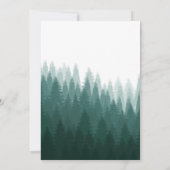 Rustieke Evergreen Pine Tree Wedding Uitnodigingen (Achterkant)