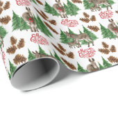 Rustieke Ezel Kerst Inpakpapier (Rol Hoek)