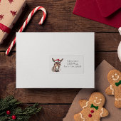 Rustieke Ezel Kerstmailing Stijl Etiket