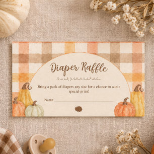 Rustieke Fall In Love Pompoen Baby Luier Raffle Informatiekaartje