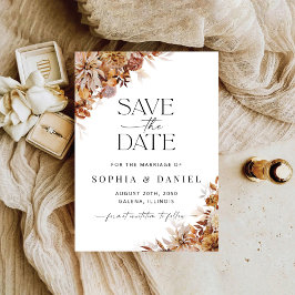 Rustieke Fall Leaves Save The Date Kaart