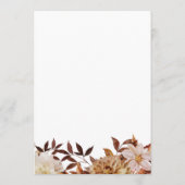 Rustieke Fall Leaves Wedding Flat Menu (Achterkant)