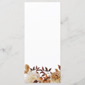 Rustieke Fall Leaves Wedding Flat Menu (Achterkant)