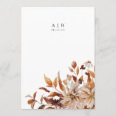 Rustieke Fall Leaves Wedding Flat Menu (Achterkant)