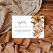Rustieke Fall Leaves Wedding Receptie Kaart