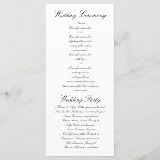 Rustieke Fall Wedding Programma's (Achterkant)