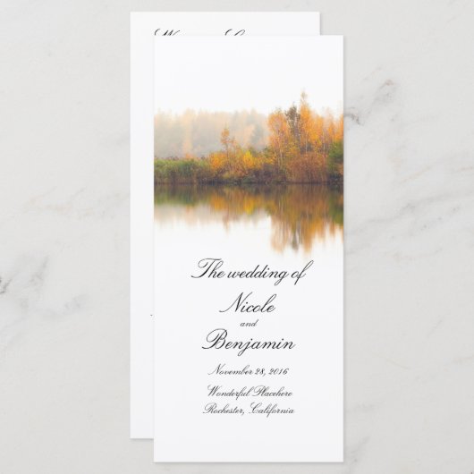 Rustieke Fall Wedding Programma's (Voorkant / Achterkant)