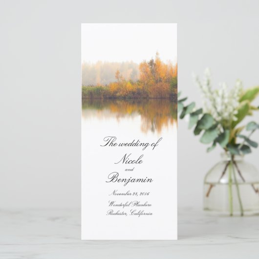 Rustieke Fall Wedding Programma's (Staand voorkant)