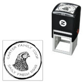 Rustieke familie Boerderij Fresh Egg Carton Zelfinktende Stempel (In situ)