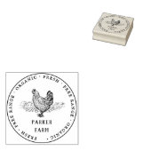 Rustieke Familie Boerderij Kip Ei Karton Rubber St Rubberstempel (Gestempeld)