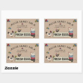 Rustieke Familie Boerderij Kip Ei Karton Sticker (Vel)