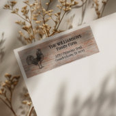 Rustieke  Familie Boerderij Rooster Etiket