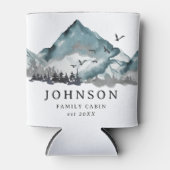 Rustieke familie Cabin Mountain Pine Tree Forest Blikjeskoeler (Voorkant)