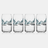 Rustieke familie Cabin Mountain Pine Tree Forest Blikvorm Glas (Rechts)