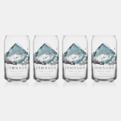 Rustieke familie Cabin Mountain Pine Tree Forest Blikvorm Glas (Voorkant)