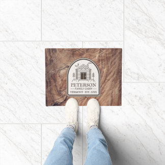Rustieke Familie Cabin Wood Decor Custom Deurmat