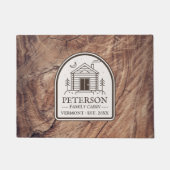 Rustieke Familie Cabin Wood Decor Custom Deurmat (Voorkant)