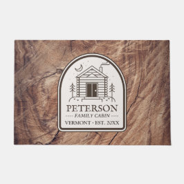 Rustieke Familie Cabin Wood Decor Custom Deurmat