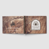 Rustieke Familie Cabin Wood Decor Custom Gastenboek (Volledig)