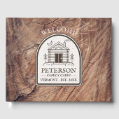 Rustieke Familie Cabin Wood Decor Custom Gastenboek (Voorkant)