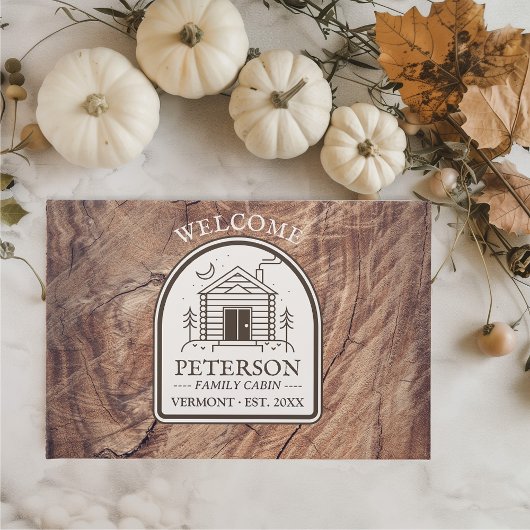 Rustieke Familie Cabin Wood Decor Custom Gastenboek