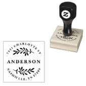 Rustieke familie Custom Return Adres Label Rubberstempel (Gestempeld)