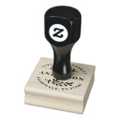 Rustieke familie Custom Return Adres Label Rubberstempel (Stempel)