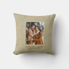 Rustieke Familie Foto Kerst Pine Branches Kussen