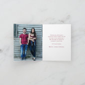 Rustieke familie foto Kerstmis dennenboom Feestdagen Kaart (Binnen)