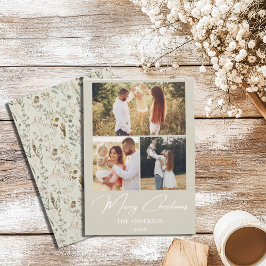 Rustieke familie kerst Kaart | Fotocollage