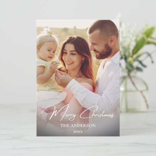 Rustieke familie kerst Kaart | Fotocollage (Staand voorkant)