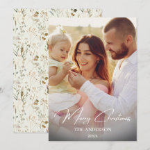 Rustieke familie kerst Kaart | Fotocollage