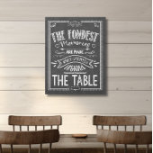 Rustieke Familie Quote Zwart Wit  Krijtbord Canvas Afdruk