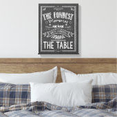 Rustieke Familie Quote Zwart Wit  Krijtbord Canvas Afdruk (Insitu (Slaapkamer))