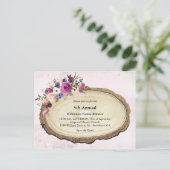  rustieke familie reünie bloemenboom slice uitnodiging briefkaart (Staand voorkant)