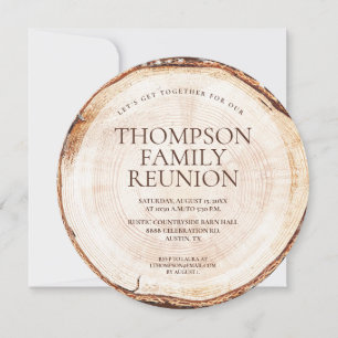 Rustieke familie reünie hout gesneden graan Custom Kaart